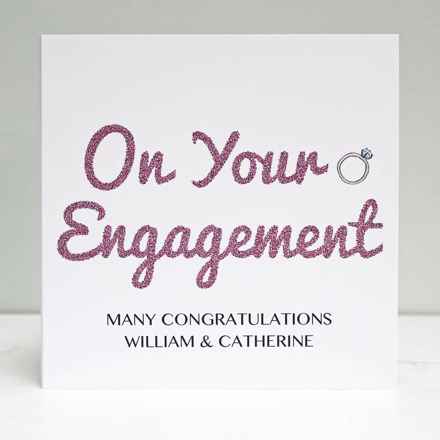 personalised engagement congratulations card by martha brook ...