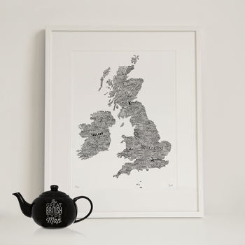 Typographic Map Of Great Britain And Ireland, 6 of 11
