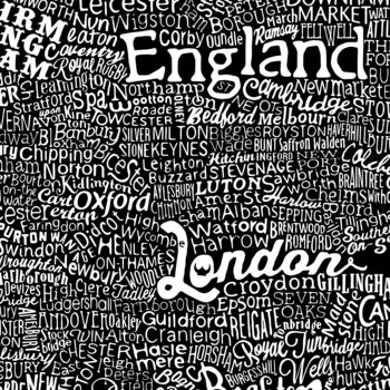 Typographic Map Of Great Britain And Ireland, 3 of 11