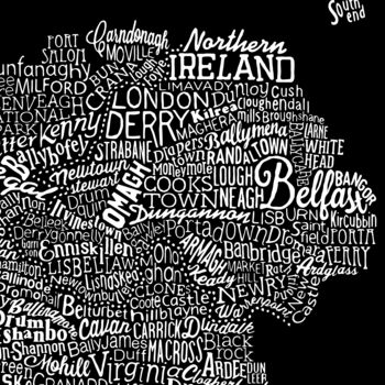 Typographic Map Of Great Britain And Ireland, 7 of 11