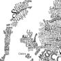 Typographic Map Of Great Britain And Ireland, thumbnail 4 of 11