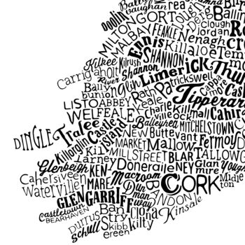 Typographic Map Of Great Britain And Ireland, 10 of 11