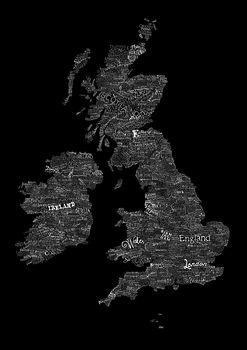 Typographic Map Of Great Britain And Ireland, 5 of 11