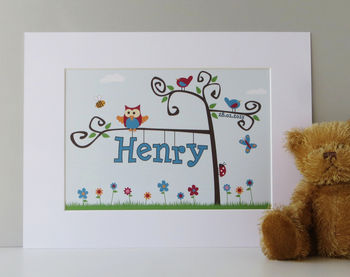 New Baby Name Tree Gift Print, 5 of 12