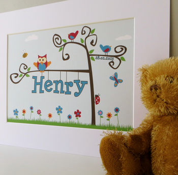 New Baby Name Tree Gift Print, 7 of 12