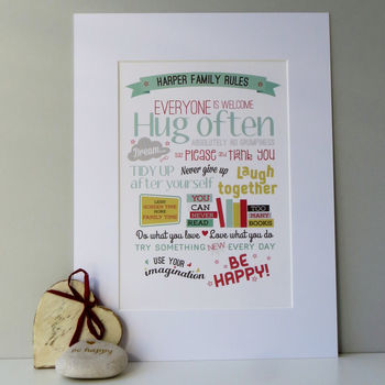 Personalised Family Rules Gift Print, 7 of 11