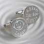 Personalised Silver New Daddy Cufflinks, thumbnail 1 of 4