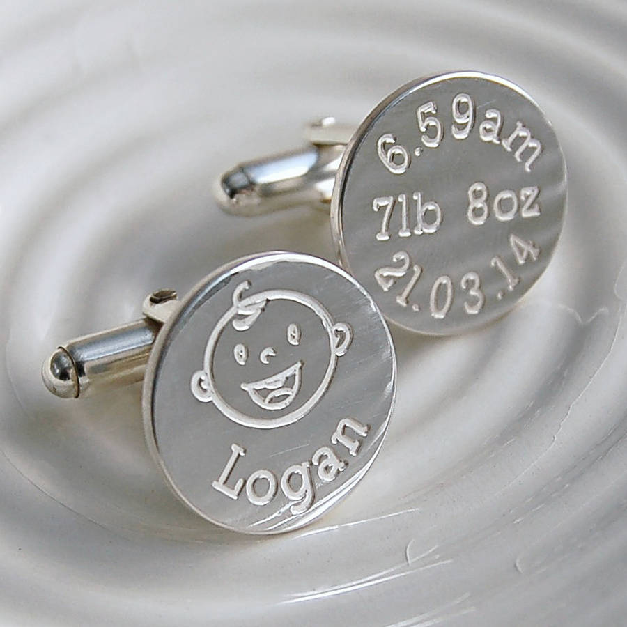 Personalised Silver New Daddy Cufflinks, 1 of 4