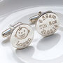 Personalised Silver New Daddy Cufflinks, thumbnail 2 of 4