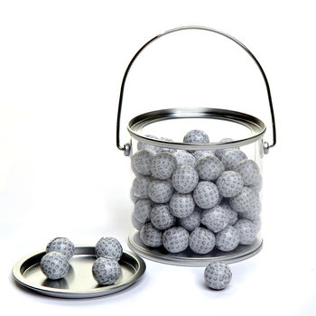 Personalised Gift Bucket Of Chocolate Golf Balls, 5 of 5