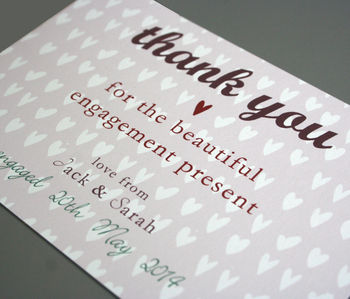 Personalised Engagement Or Wedding Thank You Card, 2 of 4