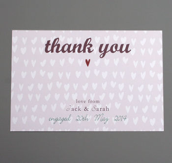 Personalised Engagement Or Wedding Thank You Card, 3 of 4