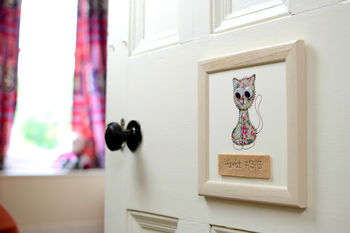 Personalised Cat Embroidered Framed Artwork, 2 of 7