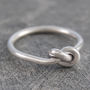 Friendship Knot Sterling Silver Ring, thumbnail 4 of 6