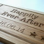 Personalised Wedding Gift Oak Wood Sharing Board, thumbnail 3 of 7