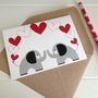 Two Elephants In Love Wedding And Valentines Card, thumbnail 3 of 5