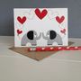 Two Elephants In Love Wedding And Valentines Card, thumbnail 4 of 5