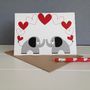Two Elephants In Love Wedding And Valentines Card, thumbnail 1 of 5
