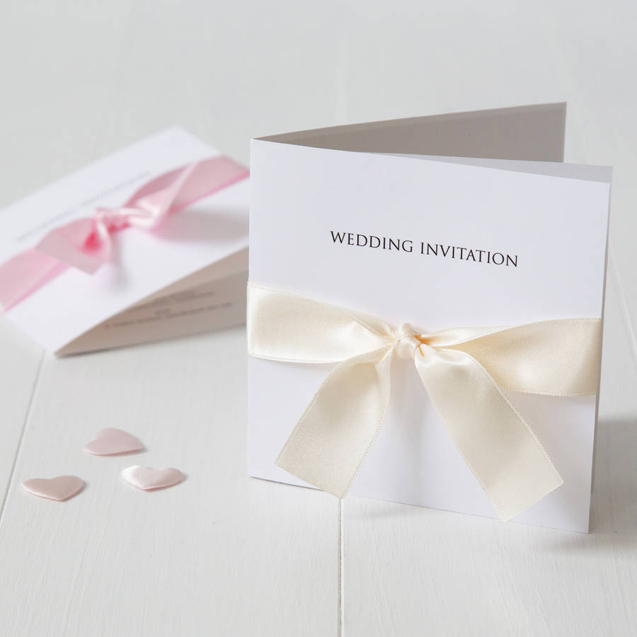 Wedding Invitations With Bows 1