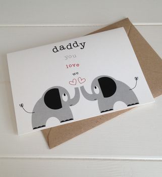 Twins Or Siblings 'We Love You Daddy' Fathers Day Card, 2 of 7