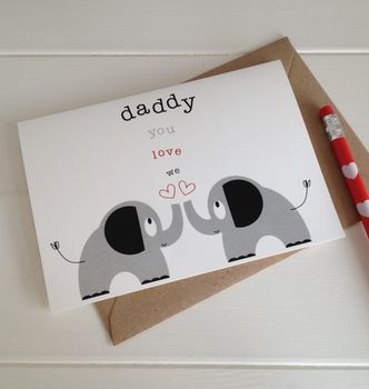 Twins Or Siblings 'We Love You Daddy' Fathers Day Card, 3 of 7