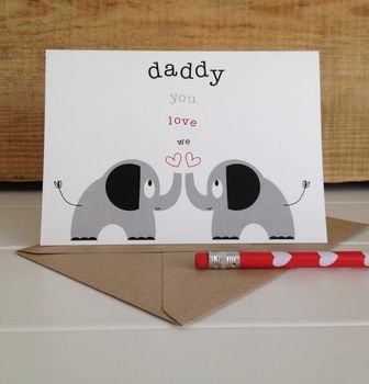 Twins Or Siblings 'We Love You Daddy' Fathers Day Card, 4 of 7