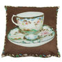 Jenny Collicott Vintage Cup Cushion, thumbnail 1 of 2
