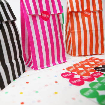 Candy Stripe Party Bags With Stickers, 7 of 7