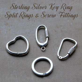 Handmade Personalised Sterling Silver Key Ring, 6 of 7