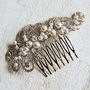 Pearl Filigree Wedding Hair Comb, thumbnail 3 of 8