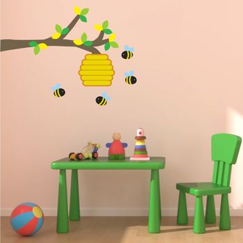 Bee Hive And Branch Wall Sticker, 4 of 4