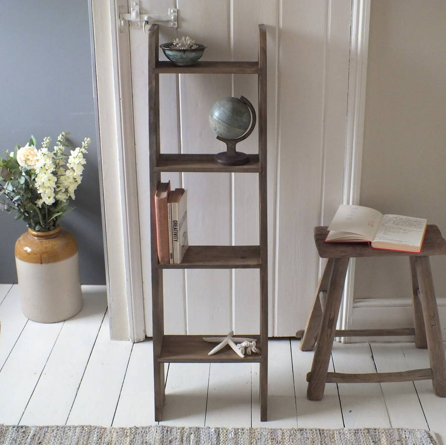 Wooden Ladder Shelves By Magpie Living
