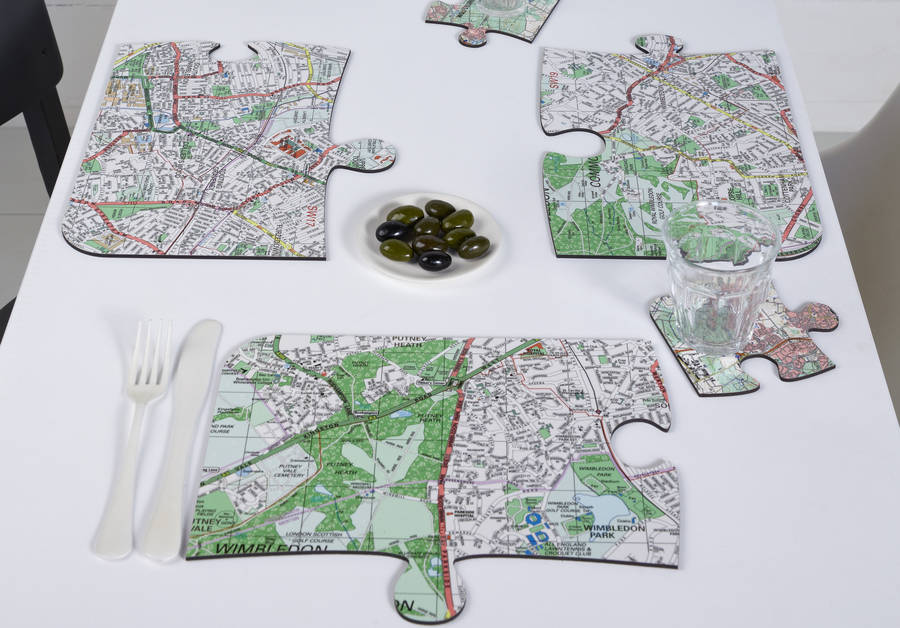 Four Personalised Jigsaw Shaped Place Mats By TheLittleBoysRoom