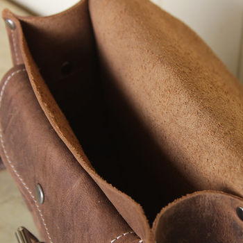 Personalised Leather Crossbody Saddle Bag, 4 of 10