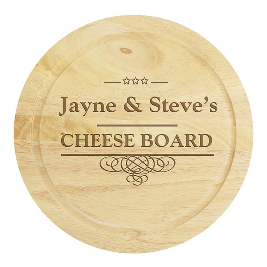 Personalised Round Cheeseboard Set By Oli & Zo