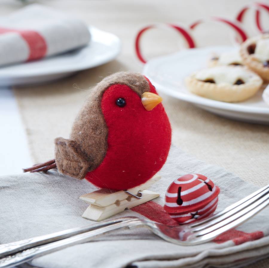 Peg On Robin Red Breast Decoration By The Christmas Home ...