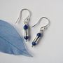 Blue Lapis Lazuli Silver Necklace And Earrings Set, thumbnail 3 of 7
