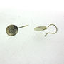 Small Silver Hammered Ellipse Earrings, thumbnail 2 of 4