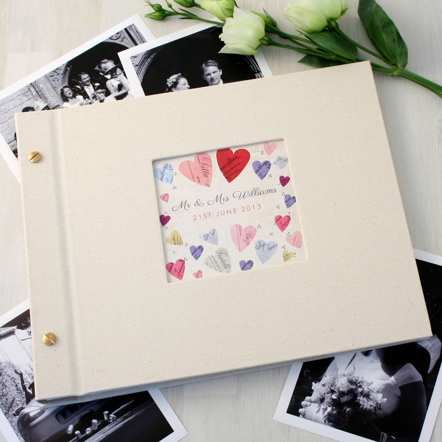 personalised wedding photo album by made by ellis