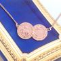 Double Coin Necklace, thumbnail 3 of 4