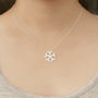 Snowflake Necklace In Sterling Silver 2cm, thumbnail 3 of 3