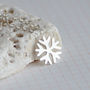 Snowflake Necklace In Sterling Silver, thumbnail 1 of 4