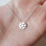 Snowflake Necklace In Sterling Silver, thumbnail 4 of 4