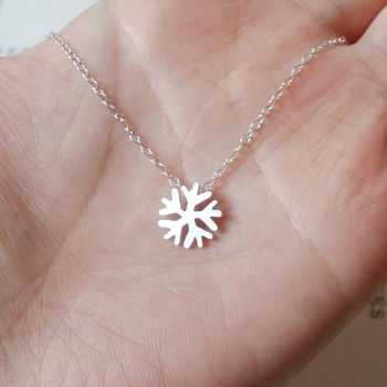 Snowflake Necklace In Sterling Silver, 4 of 4