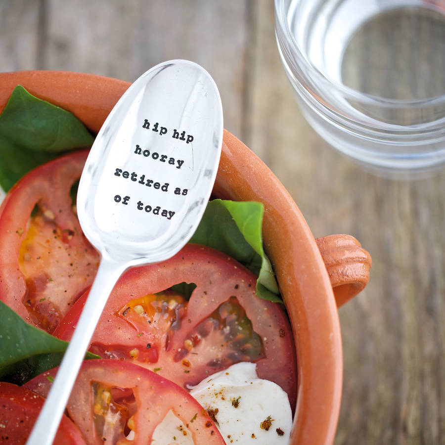 Personalised Silver Plated Vintage Retirement Spoon, 1 of 2