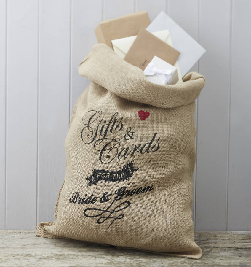 Hessian Cards And Gifts Mr And Mrs Wedding Sack, 1 of 2