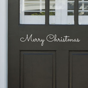 ‘Merry Christmas’ Door Or Wall Sticker By Nutmeg Wall Stickers | notonthehighstreet.com