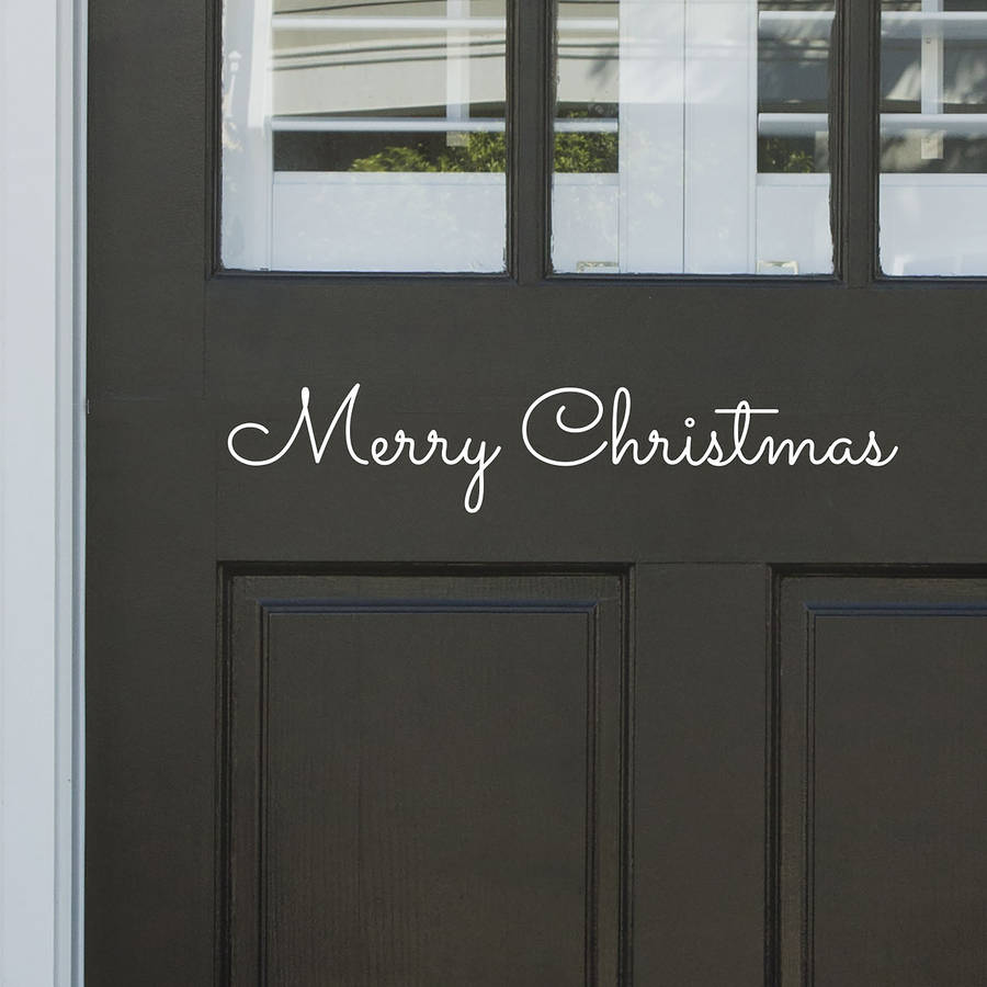 ‘Merry Christmas’ Door Or Wall Sticker, 1 of 4