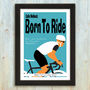 Personalised Born To Ride Cycling Print, thumbnail 3 of 6