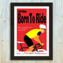 Personalised Born To Ride Cycling Print, thumbnail 5 of 6